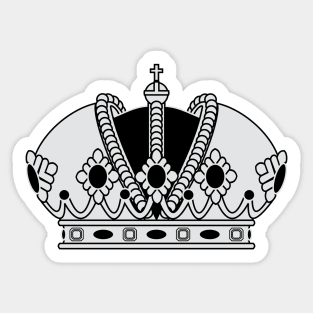 Imperial crown (silver and black) Sticker